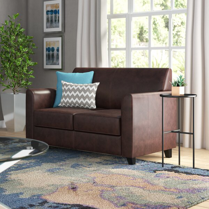 Chafin Diplomat Series Leather Loveseat