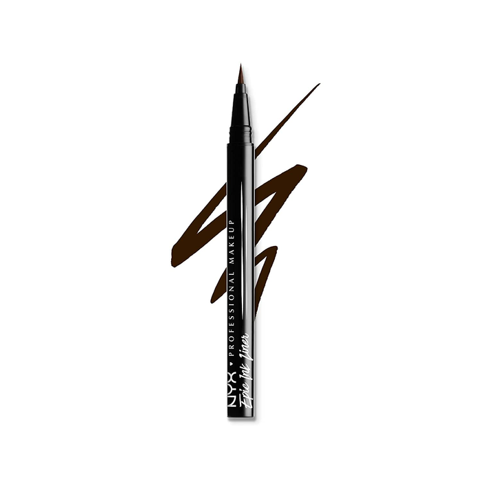 NYX PROFESSIONAL MAKEUP Epic Ink Liner, Waterproof Matte Liquid Eyeliner - Brown, Vegan Formula