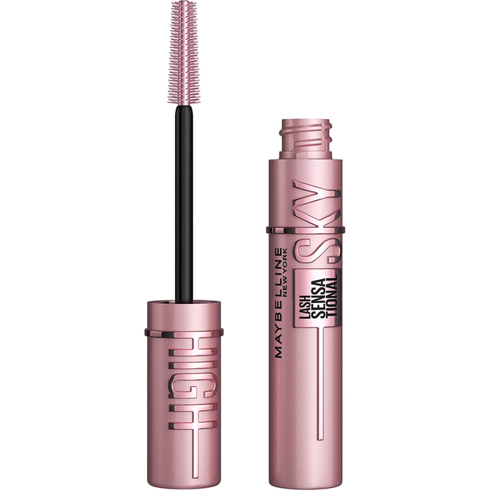 Maybelline Sky High Washable Mascara Makeup, Volumizing Mascara, Buildable, Lengthening Mascara, Defining, Curling, Multiplying, Washable Blackest Black, 0.2 fl. Oz