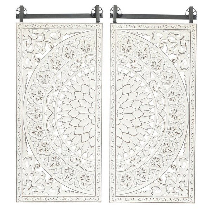 Decorative Carved Floral Wall Décor