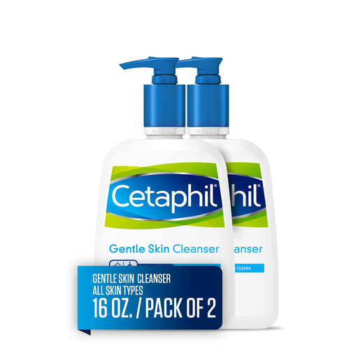 Face Wash by Cetaphil, Hydrating Gentle Skin Cleanser for Dry to Normal Sensitive Skin 16 oz Pack of 2, Fragrance Free and Non Foaming
