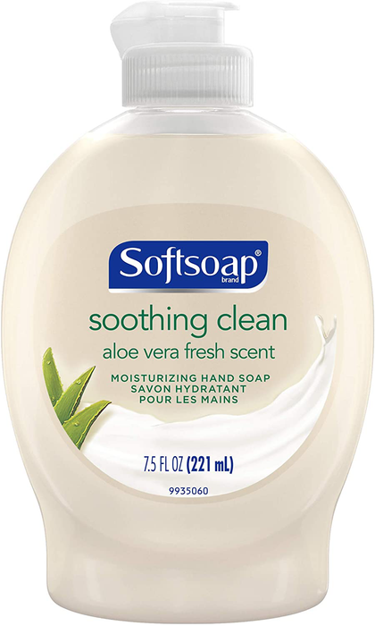 Softsoap Liquid Hand Soap with Flip Top Cap, Soothing Clean, Aloe Vera Fresh Scent - 7.5 Fl. Oz