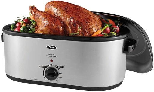 Oster Roaster Oven with Self-Basting Lid | 22 Qt, Stainless Steel