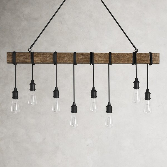 Viraj 8 - Light Kitchen Island Bulb Pendant with Nylon Accents
