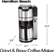 Hamilton Beach Programmable Coffee Maker with Built-in Auto-Rinsing Beans Grinder and Thermal Carafe, 10 Cups, Stainless Steel (45501)