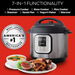 Instant Pot Duo 7-in-1 Electric Pressure Cooker, Slow Cooker, Rice Cooker, Steamer, Sauté, Yogurt Maker, Warmer & Sterilizer, 3 Quart, Stainless Steel/Black