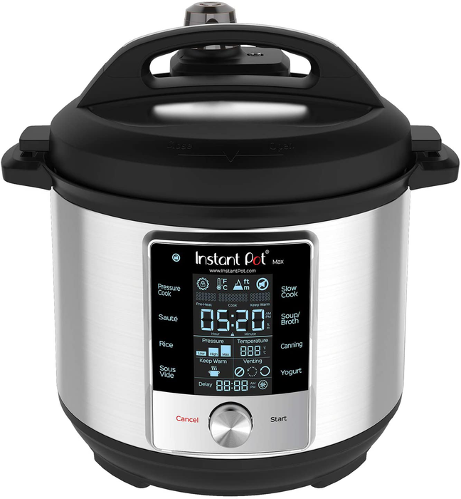 Instant Pot Max 6 Quart Multi-use Electric Pressure Cooker with 15psi Pressure Cooking, Sous Vide, Auto Steam Release Control and Touch Screen