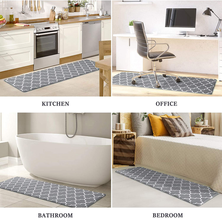 KMAT Kitchen Mat Cushioned Anti-Fatigue Waterproof Non-Slip Standing Mat  Ergonomic Comfort Rug for Home,Office,Sink,Laundry,Desk 17.3 (W) x