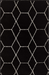 Unique Loom Trellis Frieze Collection Lattice Moroccan Geometric Modern Area Rug, 2 x 3 ft, Black/Ivory