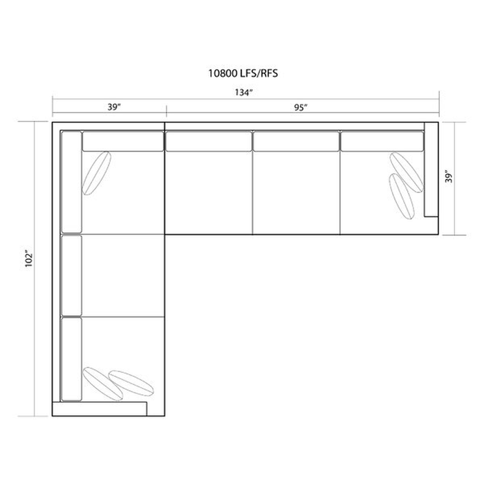 Kaylee 102" Wide  Corner Sectional
