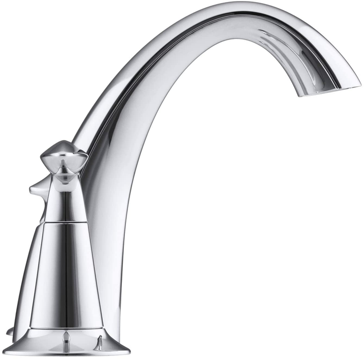 KOHLER Alteo 2-Handle Widespread Bathroom Faucet with Metal Drain Assembly in Polished Chrome, K-45102-4-CP