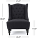 Christopher Knight Home Toddman High-Back Fabric Club Chair, Dark Charcoal