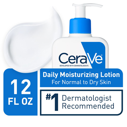 CeraVe Daily Moisturizing Lotion for Dry Skin | Body Lotion & Facial Moisturizer with Hyaluronic Acid and Ceramides | 12 Ounce