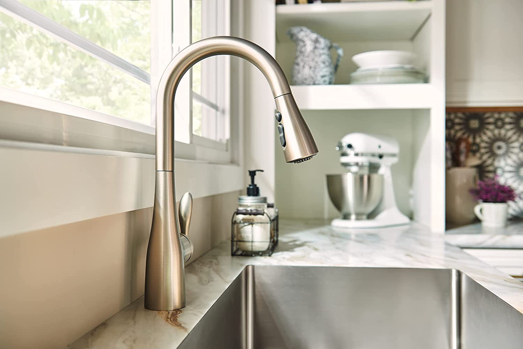 Moen 7594SRS Arbor One-Handle Pulldown Kitchen Faucet Featuring Power Boost and Reflex, Spot Resist Stainless