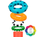 Sassy Stacks of Circles Stacking Ring STEM Learning Toy, 9 Piece Set, Age 6+ Months