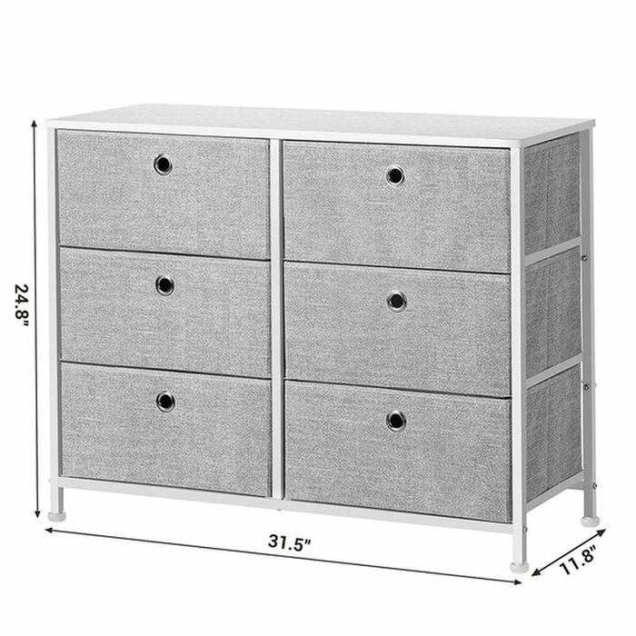 Whitestone 6 Drawer 31.5'' W Double Dresser