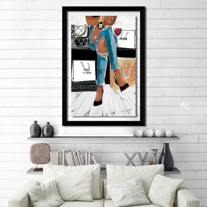 Wine And Shopping 1 - Graphic Art