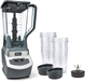 Ninja BL660 Professional Countertop Blender with 1100-Watt Base, 72 Oz Total Crushing Pitcher and (2) 16 Oz Cups for Frozen Drinks and Smoothies, Gray