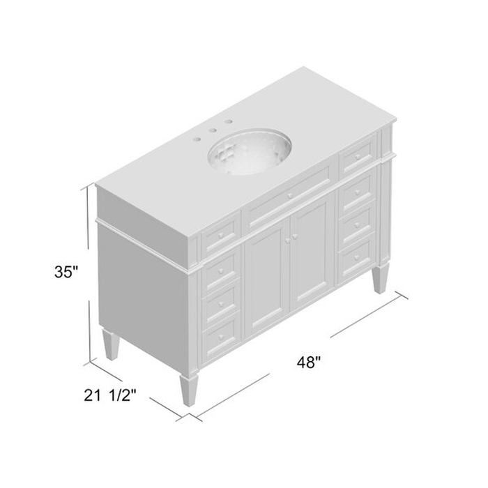 Eneas 48" Single Bathroom Vanity Set