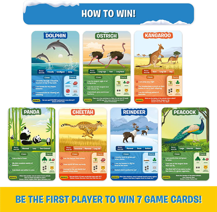 Skillmatics Card Game : Guess in 10 Animal Planet | Gifts, Stocking Stuffer for 6 Year Olds and Up | Super Fun for Travel & Family Game Night