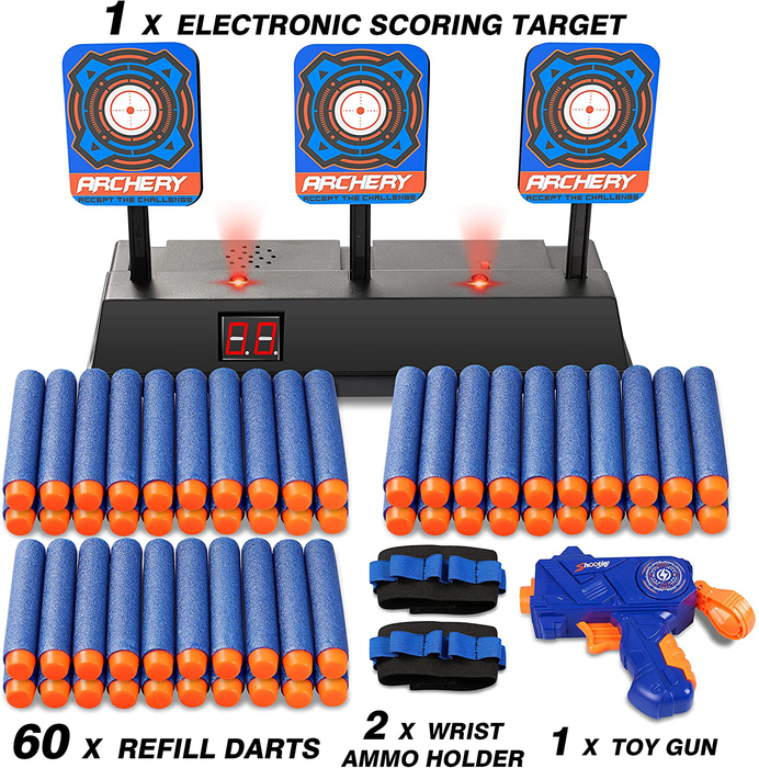 KKONES Electric Scoring Auto Reset Shooting Digital Target for Nerf Guns Shooting Target