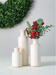 Sullivans Ceramic Vase Set - 3 Small Vases, Rustic Home Decor, Modern Farmhouse; Ideal Shelf Décor, Table Décor, Bookshelf, Mantle, Entryway- Distressed White (CM2333)