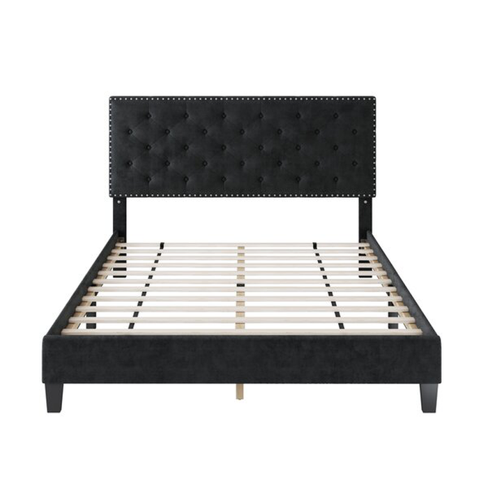 Emanuell Tufted Low Profile Bed