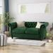 GDFStudio Christopher Knight Home 61 75 X 33 27 Karen Traditional Chesterfield Loveseat Sofa, Emerald and Dark Brown, 61.75 x 33.75 x 27.75