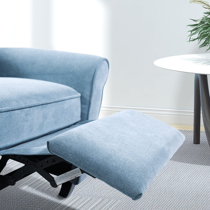 Recliner Chair, Living Room Chair Fabric Push Back Single Reclining Sofa Home Theater Seating Indoor Lounge Furniture for Bedroom, and Other Home Spaces, Blue