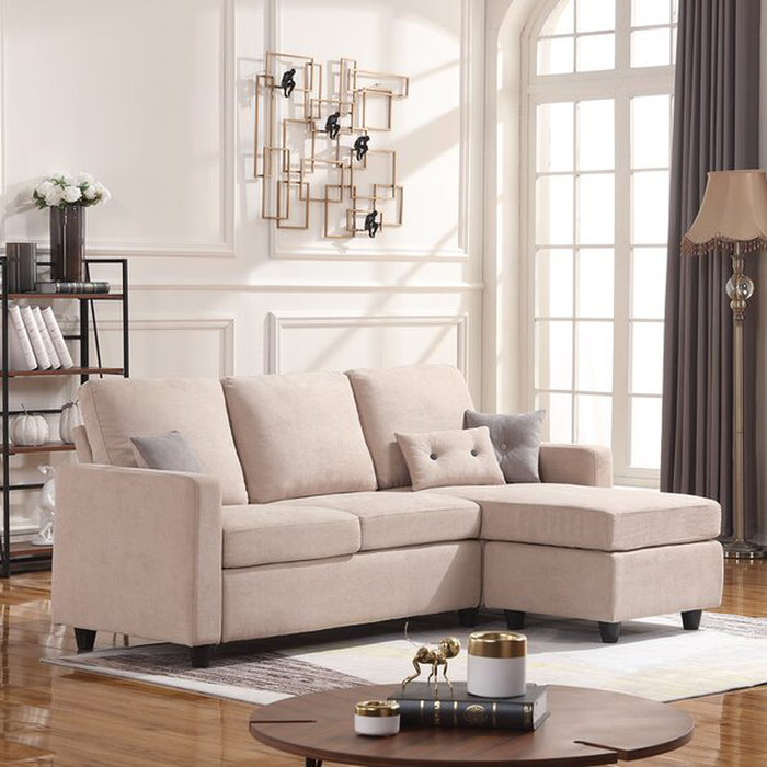 Sylvette 78.5" Wide Reversible Sofa & Chaise with Ottoman