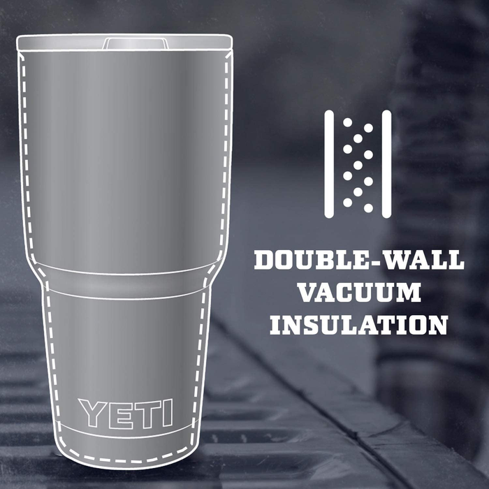 YETI Rambler 30 oz Tumbler, Stainless Steel, Vacuum Insulated with MagSlider Lid, Aquifer Blue