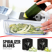 Fullstar Vegetable Chopper - Spiralizer Vegetable Slicer - Onion Chopper with Container - Pro Food Chopper - Black Slicer Dicer Cutter - 4 Blades