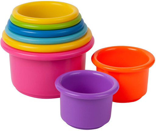 The First Years Stack up Cup Toys, Multi, 8 Count.