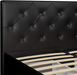 DHP Dakota Upholstered Faux Leather Platform Bed with Storage Drawers - Queen Size (Black)