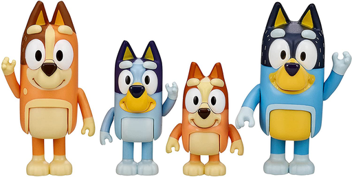 Bluey and Friends 4 Pack of 2.5-3" Poseable Figures