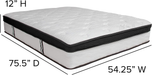 Flash Furniture Capri Comfortable Sleep 12 Inch CertiPUR-US Certified Memory Foam & Pocket Spring Mattress, Full Mattress in a Box
