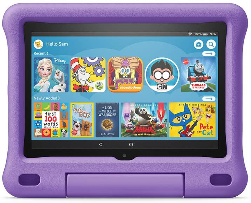 Fire HD 8 Kids tablet, 8" HD display, ages 3-7, 32 GB, Purple Kid-Proof Case