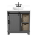 Braylen Sliding Barn Door 36" Single Bathroom Vanity Set