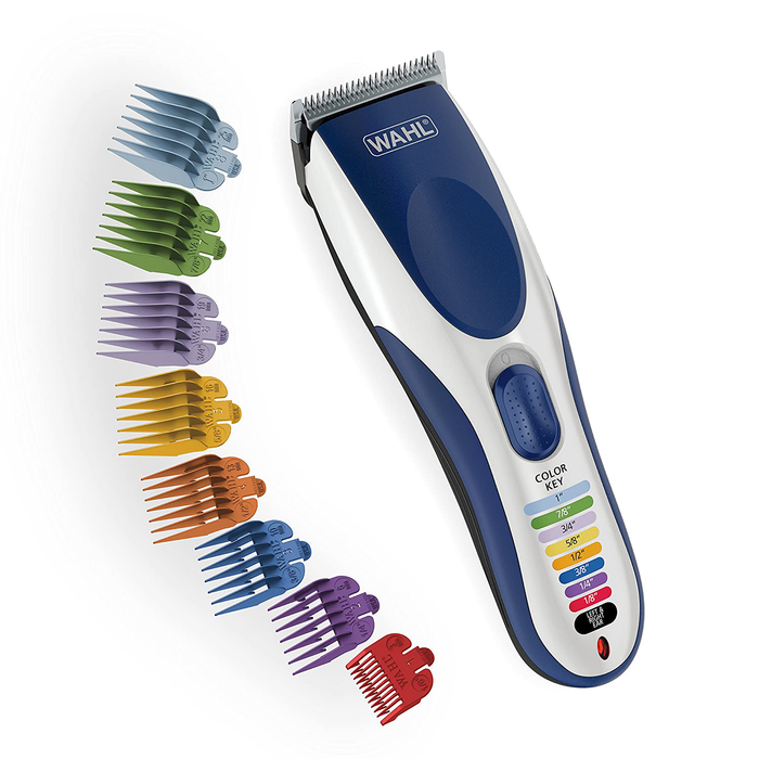 Wahl Color Pro Cordless Rechargeable Hair Clipper & Trimmer - Easy Color-Coded Guide Combs - for Men, Women & Children - Model 9649