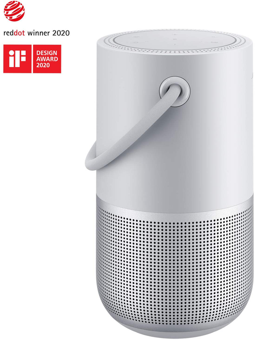 Bose Portable Smart Speaker — Wireless Bluetooth Speaker with Alexa Voice Control Built-In, Silver