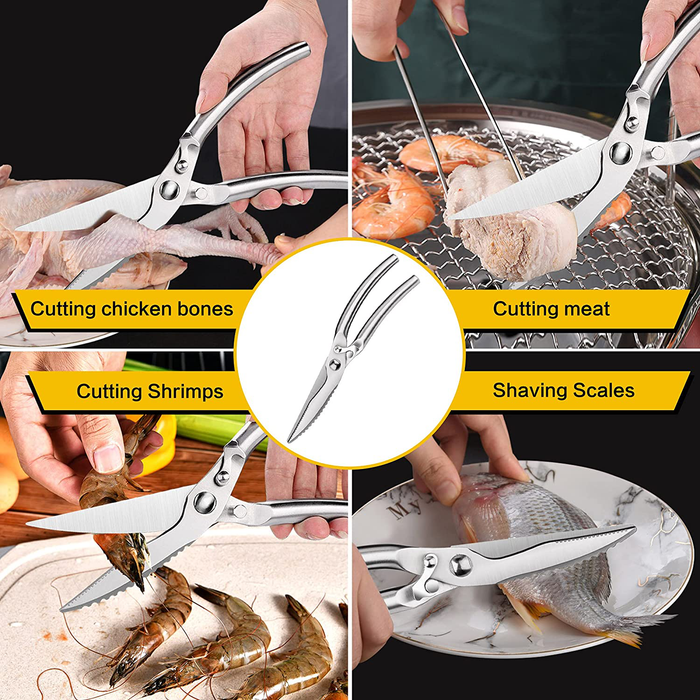 Poultry Shears Heavy Duty Kitchen Scissors Chicken Bone Scissors Cooking Scissors for Bone, Chicken, Meat, Seafood, Vegetables