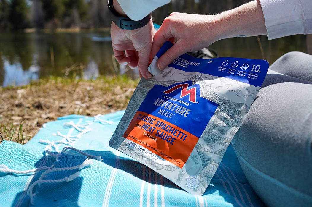 Mountain House Spaghetti with Meat Sauce | Freeze Dried Backpacking & Camping Food | Survival & Emergency Food