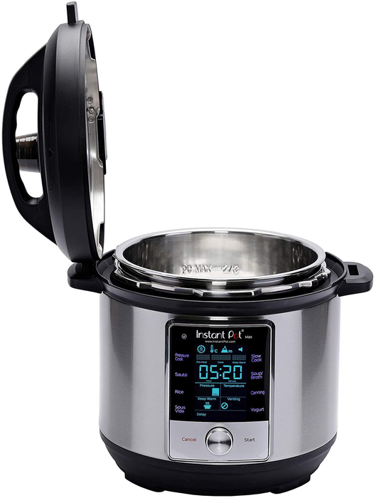 Instant Pot Max 6 Quart Multi-use Electric Pressure Cooker with 15psi Pressure Cooking, Sous Vide, Auto Steam Release Control and Touch Screen