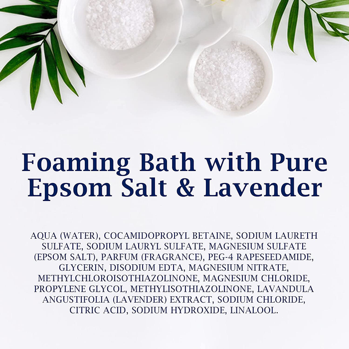Dr Teal’s Foaming Bath with Pure Epsom Salt, Soothe & Sleep with Lavender, 34 fl oz, Purple