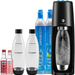 SodaStream Fizzi One Touch Sparkling Water Maker Bundle (Black) with CO2, BPA Free Bottles, and Bubly Drops Flavors