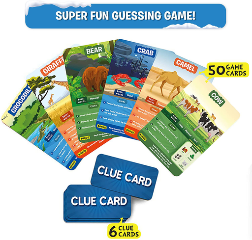 Skillmatics Card Game : Guess in 10 Animal Planet | Gifts, Stocking Stuffer for 6 Year Olds and Up | Super Fun for Travel & Family Game Night