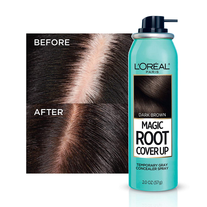 L'Oreal Paris Magic Root Cover Up Gray Concealer Spray Black 2 oz.(Packaging May Vary)