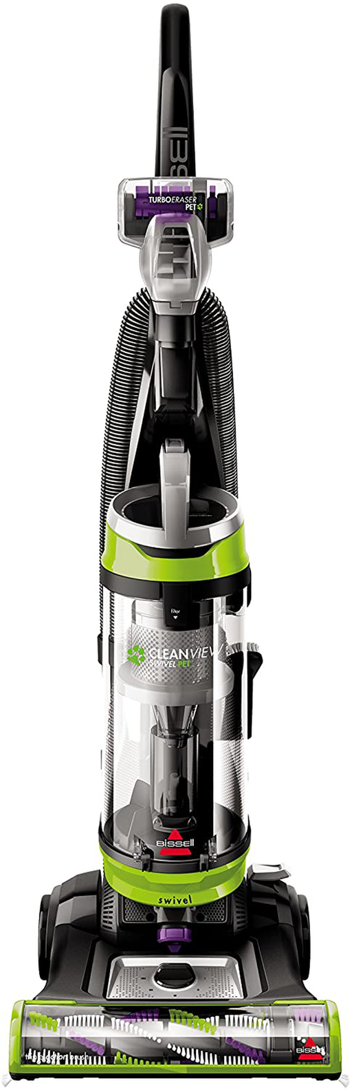 BISSELL 2252 CleanView Swivel Upright Bagless Vacuum Carpet Cleaner, Green Pet