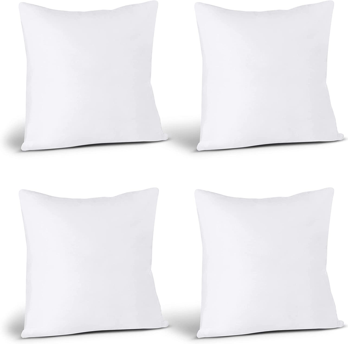 Utopia Bedding Throw Pillows Insert (Pack of 4, White) - 12 x 12 Inches Bed and Couch Pillows - Indoor Decorative Pillows