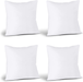 Utopia Bedding Throw Pillows Insert (Pack of 4, White) - 12 x 12 Inches Bed and Couch Pillows - Indoor Decorative Pillows